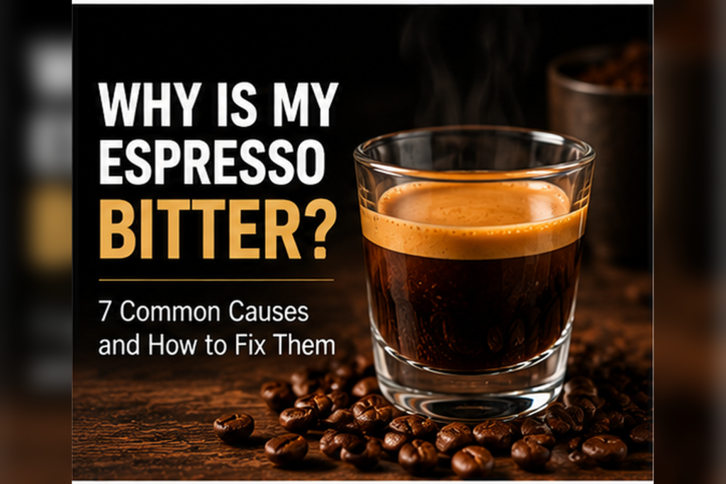Dark espresso shot illustrating common causes of bitter espresso